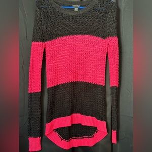 Pink & black striped Rue 21 knitted sweater